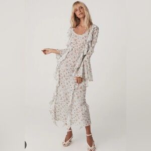 Spell Fleur Frill Bias Maxi Dress